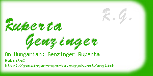 ruperta genzinger business card